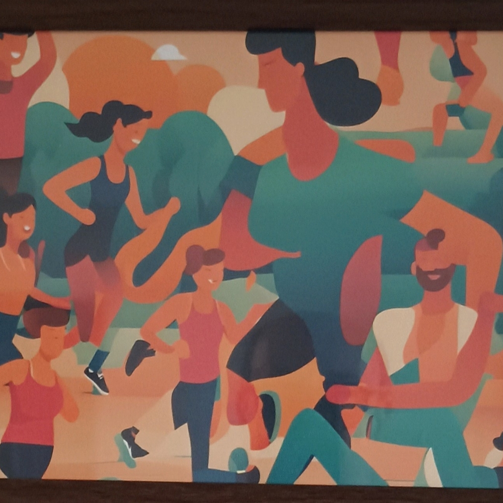 Colorful Abstract Running Art Print